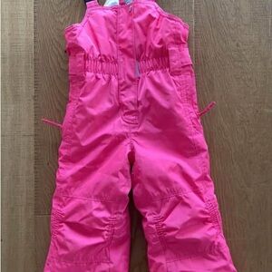 Kids Pink Snow Bib pants size 4
